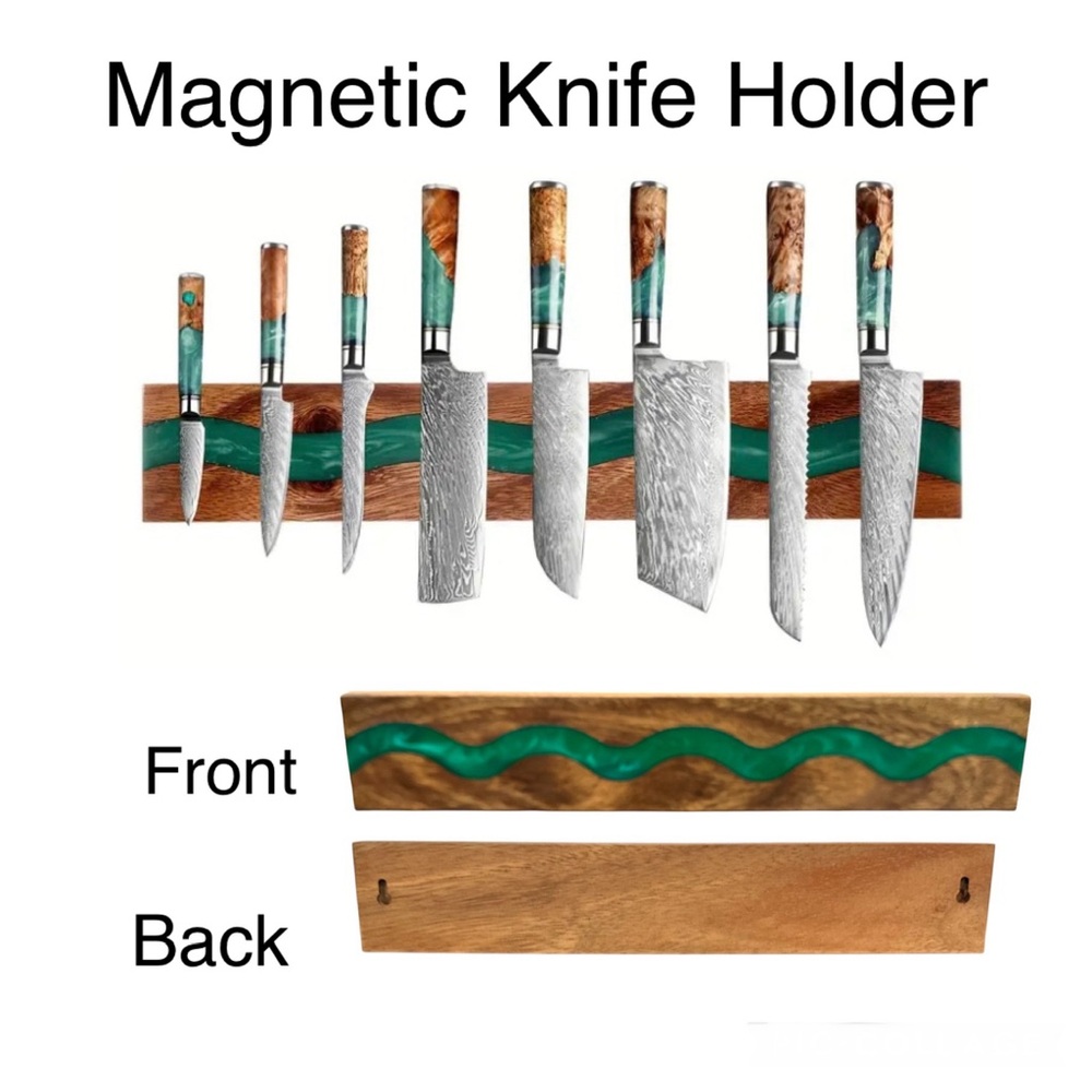Magnetic Wood Knife Holder
for Wall Mounting - Picture 1 of 6